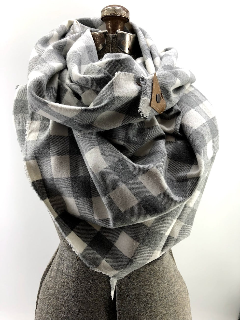 Grey discount check blanket