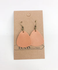 Tear Drop Leather Earring