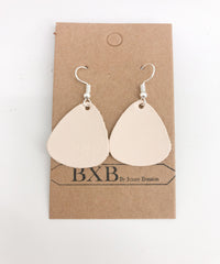 Tear Drop Leather Earring