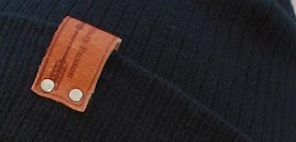 BXB Soft Knit Winter Hat with Leather Logo
