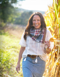 Multi Snap Scarf with Leather Snaps