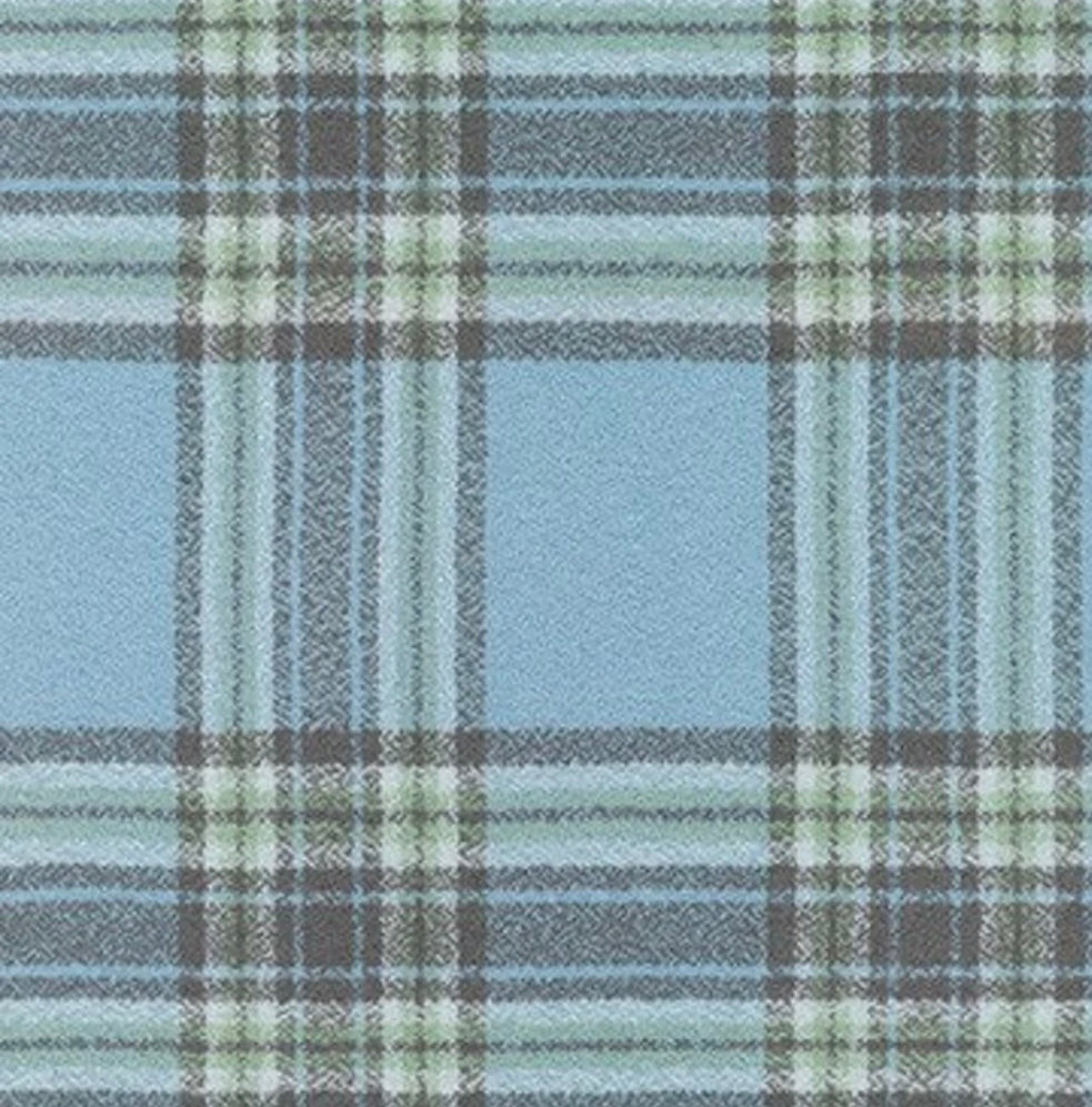 Plaid Blanket Scarf with Leather Detail