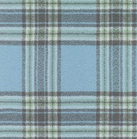 Plaid Blanket Scarf with Leather Detail