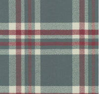 Plaid Blanket Scarf with Leather Detail