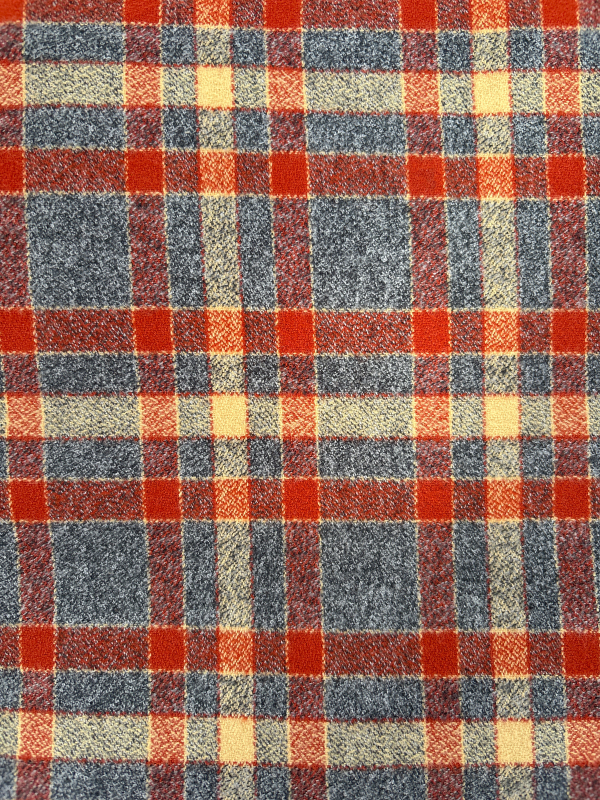 Plaid Blanket Scarf with Leather Detail
