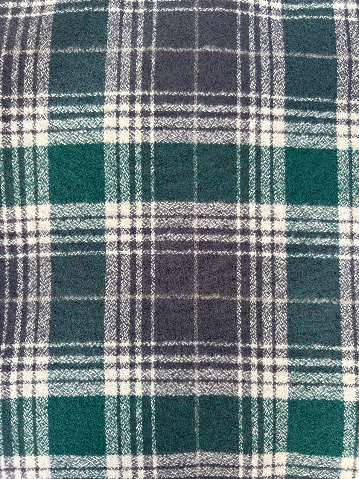 Plaid Blanket Scarf with Leather Detail