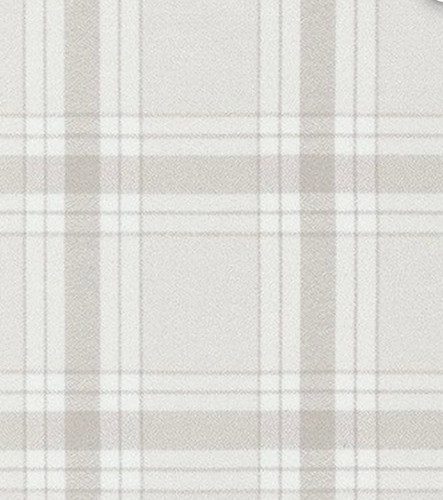 Plaid Blanket Scarf with Leather Detail
