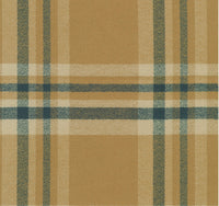 Plaid Blanket Scarf with Leather Detail