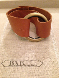 Minimalist Leather Wrap Bracelet with Ring
